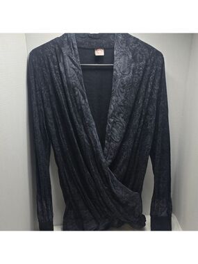 Language Los Angeles Black Patterned Top